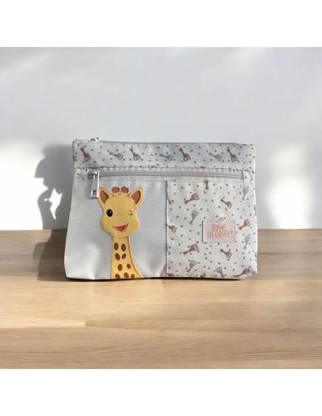 Neceser infantil Sophie Le Girafe doble cremallera